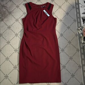 ANTONIO MELANI Burgundy Midi Dress